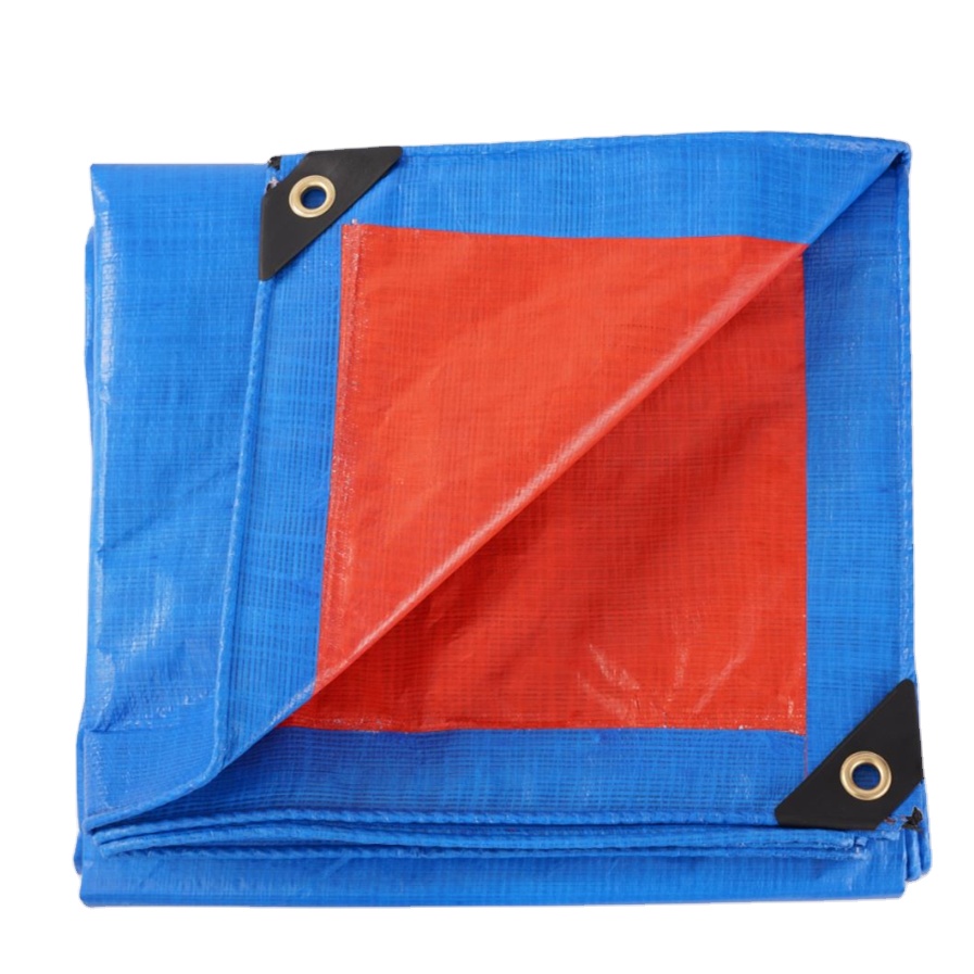 Tarpaulin PP Coated Strong Waterproof Blue Orange 150gsm Other Fabric Customized Woven Medium Weight Brand Outdoor Use