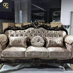 أريكة منحوتة فاخرة مستوردة من الفيلا الراقية لغرفة المعيشة تصميم إبداعي للأريكة الأبنوس الراقية - Product Image 4