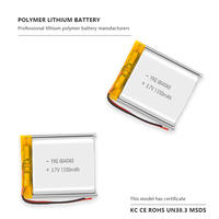 Batteries au lithium-ion à haute sécurité 3.7V/1350mah 604048 de Offre Spéciale d'usine pour l'électronique grand public portable