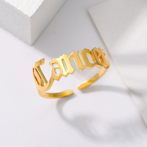 Bagues ajustables tendance en acier inoxydable plaqué or 18 carats PVD, non ternissables, avec signes du zodiaque (12 constellations), bijoux pour femmes - Product Image 3
