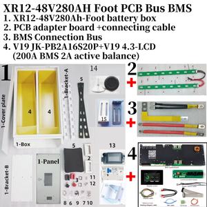 Ab stok JK invertör BMS V19 4.3 LCD XR12 48V 280AH 15KW güneş ev enerji depolama LiFePO4 pil kutusu DIY kiti için 280AH 314AH - Product Image 2