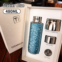 Bouteille d'eau sportive ultralégère à double paroi en titane, personnalisée, nouveau matériau, tasse isotherme pour la randonnée, le camping, le pique-nique