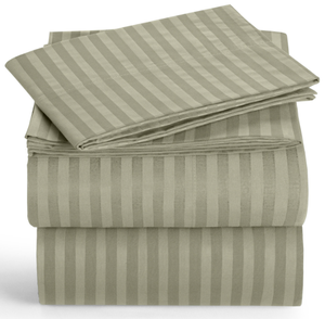 Juego de Ropa de Cama de Lujo para Hotel, Juego de Sábanas de Microfibra Cepillada con Rayas en Relieve, Sábanas Sólidas con Rayas, Gran Venta - Product Image 5