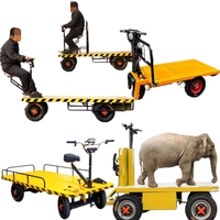 Nouveau chariot de transfert tout-terrain à plateau plat de 2 tonnes avec moteur électrique et générateur intégré, chariot à plateau plat, chariot à table plate