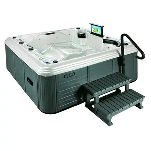 Heißer Whirlpool für den Außenbereich, Luxuriöse Balboa Salzwasser-Qualität, 3-5 Personen, Whirlpool-Spas und Swim-<span class=keywords><strong>Spa</strong></span> mit Pop-up-TV - Product Image 1