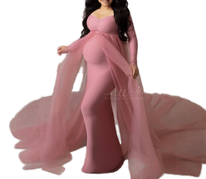Baby Shower Dresses - Maternity Dress Baby Shower - Floor-Length Floral  Design