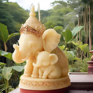 YS <strong>Thai</strong> Style Elephant Silicone <strong>Candle</strong> Molds Southeast Style Gypsum Decorations Casting Mould DIY Aromatherapy <strong>Candle</strong> Making - Product Image 5