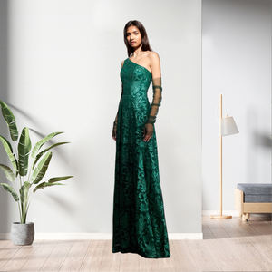 Abito Lungo Elegante da Sera Monospalla per Donna, Moda Bestseller all'Ingrosso - Product Image 3