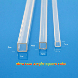 Tube carré creux en acrylique et verre ultra-fin transparent, découpe et estampage sur mesure, usage industriel - Product Image 4