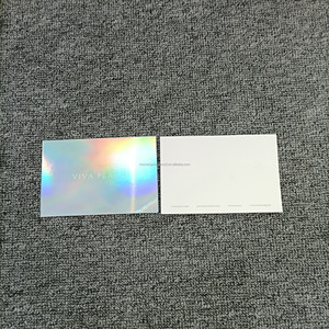 Customized Holographic Design Laser Paper Printing Business Thank You Greeting Rainbow Card With Logo