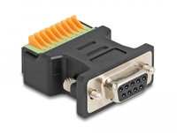 Adaptador de Bloque de Terminales D-Sub DB9 Macho o Hembra con Botón Pulsador, Superventas