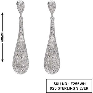 Pendientes de Diamantes Ornaatis, 1.06 Quilates en Total, Corte Redondo, Plata de Ley 925, Color G-H, Claridad I, Engaste de Garras, Joyería para Boda - Product Image 4