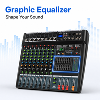 Console de mixage audio numérique professionnelle EV8-USB 8 canaux avec effets Bluetooth USB pour studio, scène, DJ en direct