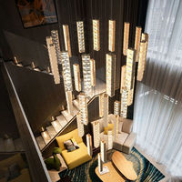 Lustre long pour escalier JACKSUN, moderne, simple, atmosphérique, créatif, villa, lustre rotatif, lumière nordique, luxe