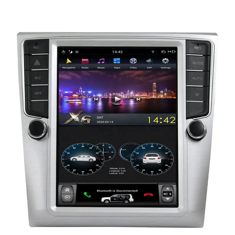 10.4 ''vertikale Bildschirm 4 + 64GB Android Auto Multimedia-Player Radio GPS Navigation für Volkswagen MAGOTAN PASSAT CC 2007-2015