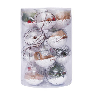 Árbol de Navidad Decoración colgante Juego de bolas transparentes para decoración navideña Bolas de Navidad - Product Image 6