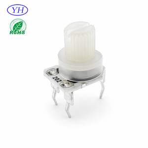 Película cerámica de alta calidad, 3 pines, 8mm, 1K, 10K, 20k, 100K, 200K, amarillo, 8mm, potenciómetro de ajuste de cerámica con perilla personalizada de plástico - Product Image 6
