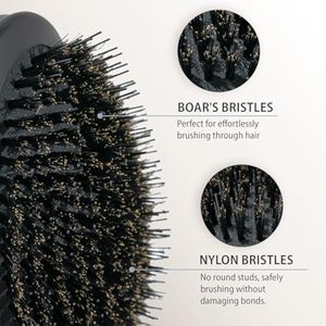 Private Label Wet Paddle ABS Wig Detangle <strong>Blowdry</strong> <strong>Brush</strong> Set Luxury Custom Logo Boar Bristle Hair Extension <strong>Brush</strong> for Women - Product Image 4