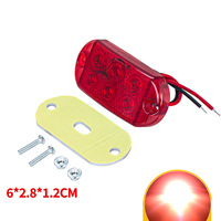 Feux de signalisation latéraux LED 6 LED 12V-80V pour voiture, feux de gabarit ovales avant et arrière pour remorque, bus, fourgonnette, caravane