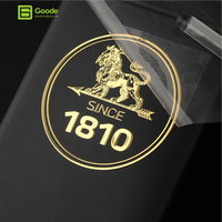 Autocollants métalliques dorés durables Goode, logo personnalisé pour boîtes de chocolat de luxe, décalcomanies élégantes en feuille métallique pour emballages alimentaires gastronomiques