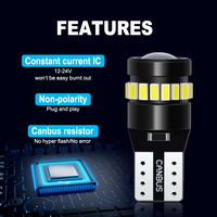 Bombilla LED G-View T10 18SMD 3014 3030 Canbus 12V para Luces Interiores y de Matrícula de Automóviles Accord, Color Blanco