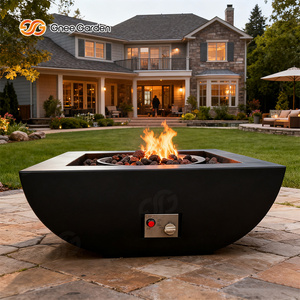 Gnee Garden Modern Stainless Steel <b>Fire</b> <b>Pit</b> Outdoor Bioethanol Heater with <b>Fire</b> Glass Eco-Friendly Freestanding Design - Product Image 6