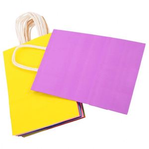 Bolsa de Compras de Papel Kraft Reciclable Ecológica Personalizada con Asa Larga y Logotipo Personalizado - Product Image 2