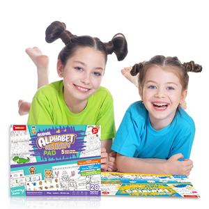 Keybaby Vente en gros 2025 Nouveau livre d'activités pour enfants d'âge préscolaire et de maternelle, alphabet océanique, nombres, coloriage, écriture, bloc d'autocollants - Product Image 4