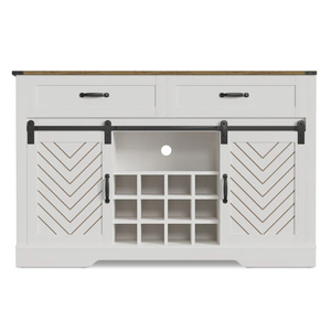 Puerta <span class=keywords><strong>de</strong></span> Granero Moderna Ajustable, Aparador Blanco, Despensa <span class=keywords><strong>de</strong></span> Cocina, Gabinete <span class=keywords><strong>de</strong></span> Almacenamiento <span class=keywords><strong>de</strong></span> Vino y <span class=keywords><strong>Licor</strong></span> para Comedor, Sala <span class=keywords><strong>de</strong></span> Estar y Cocina - Product Image 4
