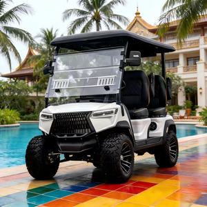 Carrito de Golf Eléctrico Compacto de 4 Plazas con Batería de Larga Duración para Viajes por el Campo, Villa, Carrito de Golf con Certificación CE para Carreteras No Públicas - Product Image 1