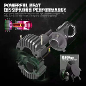 H4 9003 CANbus lente <span class=keywords><strong>Mini</strong></span> proyector LED faro bombillas 55W 11000LM 6000K HB2 led bombilla Xenón para motocicleta - Product Image 5