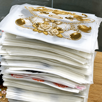 Autocollants personnalisés à transfert thermique en feuille d'or à motifs créatifs, colorés, vente en gros d'usine pour sweats à capuche et vestes, échantillon gratuit
