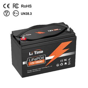 Batería de Iones de Litio LiFePO4 LiTime de 12V 100Ah de Ciclo Profundo con BMS Integrado, Protección IP65, Garantía de 5 Años para Sistemas Solares Fuera de la Red - Product Image 1