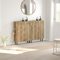 Meuble à chaussures moderne sur mesure pour entrée de salon, style européen, avec couvercle rabattable, vente en gros