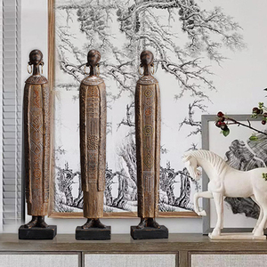 Scultura Tribale Africana Vintage, Decorazione Artistica Etnica, Regalo Perfetto per Inaugurazione Casa, Decorazione da Tavolo per Soggiorno e Ufficio - Product Image 3