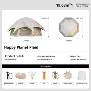 Professional 4-5 Person Double Layer Dome <b>Tent</b> With UV Protection Four-Season Outdoor Camping <b>Tent</b> Waterproof Polyester Fabric - Product Image 6
