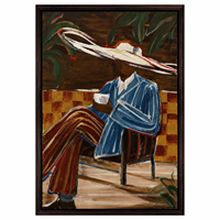 Peinture à l'huile sur toile 100% peinte à la main, style cowboy rétro haut de gamme, épaisseur impasto, pour décoration de salon et chambre à coucher