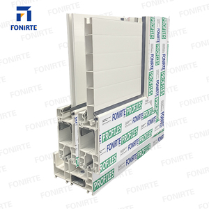 أبواب من البولي فينيل كلورايد للبيع المباشر من المصنع مقاس 88 مم مزودة بنوافذ بإطار تتميز بنقاء جرار ونسيج بارز ومن البولي فينيل كلوريد بمظهر جانبي - Product Image 3