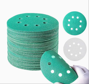 China Factory 5inch 125mm Green Zirconia Waterproof Sanding Discs Round <strong>Sand</strong> Paper Abrasive Disc for Automobiles - Product Image 1