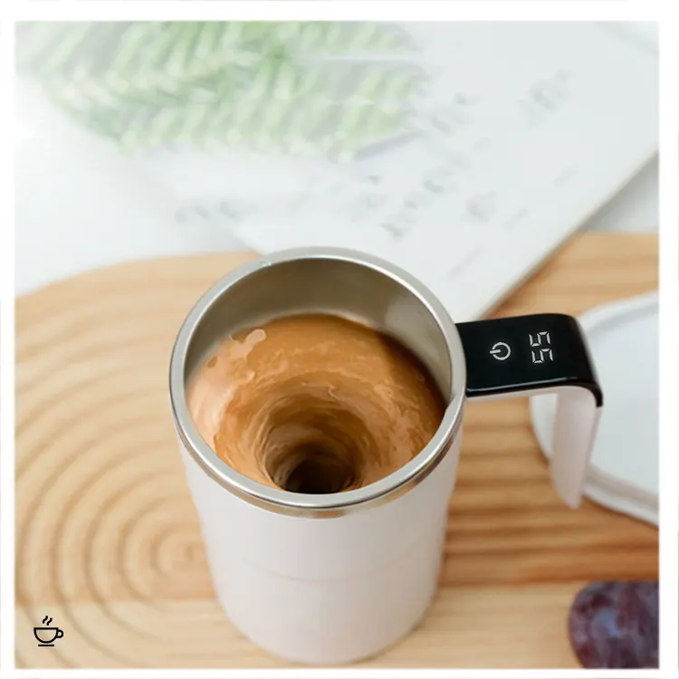 電気ポータブルコーヒーカップインテリジェント温度制御磁気自動攪拌カップミルクセーキカップ