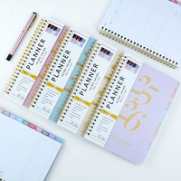 Agenda Personalizada 2025 2026 Ecológica de PVC con Logotipo en Dorado, Espiral, Papel A5, Organizador Diario, Semanal y Mensual, 80 Hojas, CMYK