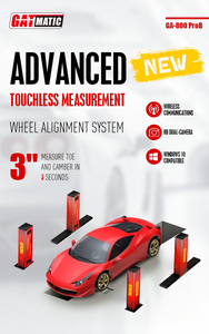GATMATIC GA-800 ProB 全自動3Dホイールアライメントシステム 多電圧対応 ワイヤレス タッチレス カーサービス 4アライナー - Product Image 2
