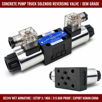 Vanne d'inversion pour pièces détachées de pompe à béton, électrovanne hydraulique DC24V, vente en gros usine Chine 2026