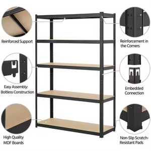 <strong>150cm</strong> Storage <strong>Shelves</strong> 5 Tier Adjustable Garage Shelving Heavy Duty Metal Utility Rack <strong>Shelf</strong> for Warehouse Pantry Closet Kitchen - Product Image 5