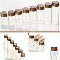 Bocaux à épices ronds personnalisés de 10 ml, 20 ml, 30 ml avec couvercles en bambou, récipients pour le stockage des aliments dans la cuisine, conteneur à café