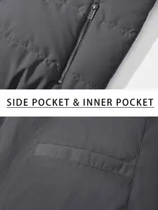 OEM Mens Jacket Quilted Lined Winter Casual Windproof Water-Resitant Bomber Jacket Warm Windbreaker Coats