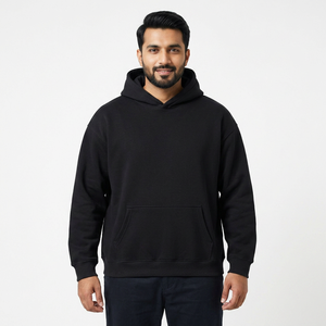 Sweat à capuche pour homme sans cordon avec broderie de logo personnalisé, haute qualité, automne, molleton lourd 450 g/m² - Product Image 1