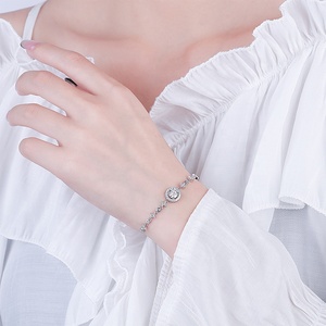 Conjunto de joyería de moissanita nupcial de Plata de Ley 925 para boda para mujer Gra certificado Vvs 1ct pendientes de diamantes pulsera collar - Product Image 3