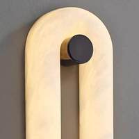 Appliques murales en albâtre naturel, lumière murale en marbre espagnol, applique cylindrique moderne à LED pour salon, chambre, salle de bain, escalier