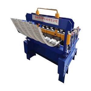 Farbe Stahldach system Wellblech Dach platte Hydraulisch gebogenes Crimpen Biege walzen form maschine - Product Image 1